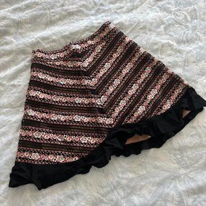 For Love & Lemons Floral Embroidery Skirt